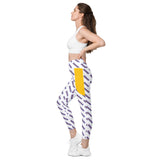 Webster White Leggings with Gold Pockets