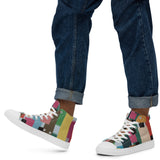 Coffee Martini Men’s high top canvas shoes