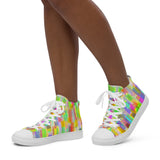 Vibrant Prism Women’s high top canvas shoes