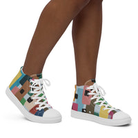 Coffee Martini Women’s high top canvas shoes