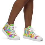Vibrant Prism Women’s high top canvas shoes
